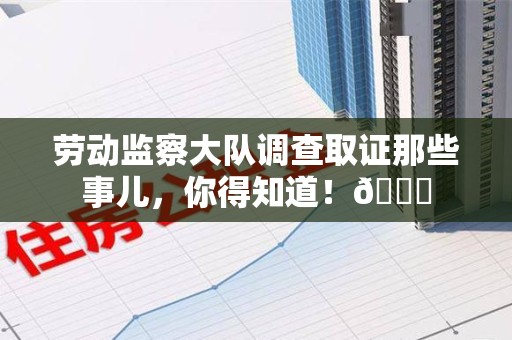 南平劳动监察大队调查取证那些事儿，你得知道！😎