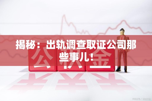 南平揭秘：出轨调查取证公司那些事儿！