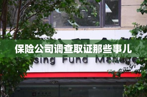 南平保险公司调查取证那些事儿