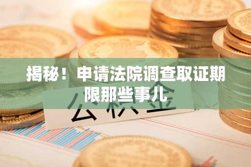 南平揭秘！申请法院调查取证期限那些事儿
