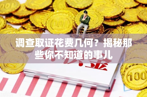 南平调查取证花费几何？揭秘那些你不知道的事儿