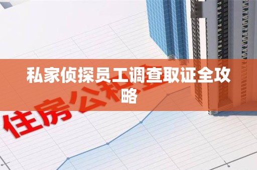 南平私家侦探员工调查取证全攻略